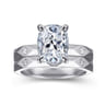 14K White Gold Diamond Engagement Ring - 0.06 ct