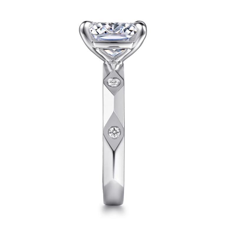 14K White Gold Diamond Engagement Ring - 0.06 ct - Shot 5