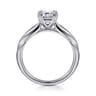 Quinn - 14K White Gold Emerald Cut Diamond Channel Set Engagement Ring - 0.09 ct