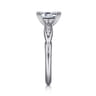 Quinn - 14K White Gold Emerald Cut Diamond Channel Set Engagement Ring - 0.09 ct