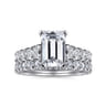 Piper - 14K White Gold Emerald Cut Diamond Engagement Ring - 0.78 ct