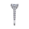Piper - 14K White Gold Emerald Cut Diamond Engagement Ring - 0.78 ct