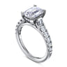 Piper - 14K White Gold Emerald Cut Diamond Engagement Ring - 0.78 ct