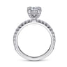 Amira - 14K White Gold Emerald Cut Diamond Engagement Ring - 0.51 ct