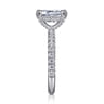 Amira - 14K White Gold Emerald Cut Diamond Engagement Ring - 0.55 ct