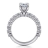 Brosnan - 14K White Gold Emerald Cut Diamond Engagement Ring - 1.1 ct