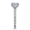 Brosnan - 14K White Gold Emerald Cut Diamond Engagement Ring - 1.1 ct