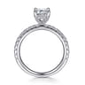 Ulani - 14K White Gold Emerald Cut Diamond Engagement Ring - 0.5 ct