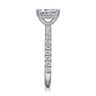 Ulani - 14K White Gold Emerald Cut Diamond Engagement Ring - 0.5 ct