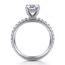 Ulani - 14K White Gold Emerald Cut Diamond Engagement Ring - 0.51 ct