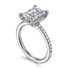 Broderick - 14K White Gold Emerald Cut Diamond Engagement Ring - 0.28 ct