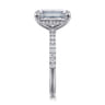 Broderick - 14K White Gold Emerald Cut Diamond Engagement Ring - 0.28 ct