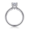 Broderick - 14K White Gold Emerald Cut Diamond Engagement Ring - 0.3 ct