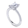 Broderick - 14K White Gold Emerald Cut Diamond Engagement Ring - 0.31 ct