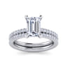 Broderick - 14K White Gold Emerald Cut Diamond Engagement Ring - 0.31 ct