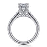 Sarita - 14K White Gold Emerald Cut Diamond Engagement Ring - 0.95 ct