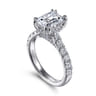 Sarita - 14K White Gold Emerald Cut Diamond Engagement Ring - 0.95 ct