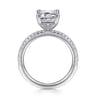Evelyn - 14K White Gold Emerald Cut Diamond Engagement Ring - 0.18 ct
