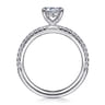 Evelyn - 14K White Gold Emerald Cut Diamond Engagement Ring - 0.18 ct