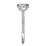 Evelyn - 14K White Gold Emerald Cut Diamond Engagement Ring - 0.18 ct
