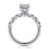 Juliet - 14K White Gold Emerald Cut Diamond Engagement Ring - 0.47 ct