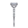 Juliet - 14K White Gold Emerald Cut Diamond Engagement Ring - 0.47 ct