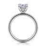 Stasia - 14K White Gold Emerald Cut Diamond Engagement Ring - 0.21 ct