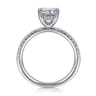 Stasia - 14K White Gold Emerald Cut Diamond Engagement Ring - 0.22 ct