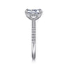 Stasia - 14K White Gold Emerald Cut Diamond Engagement Ring - 0.22 ct