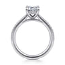 Aline - 14K White Gold Emerald Cut Diamond Engagement Ring - 0.3 ct