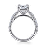 Brava - 14K White Gold Emerald Cut Diamond Engagement Ring - 1.8 ct