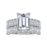 Brava - 14K White Gold Emerald Cut Diamond Engagement Ring - 1.8 ct