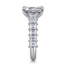 Brava - 14K White Gold Emerald Cut Diamond Engagement Ring - 1.8 ct