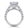Brava - 14K White Gold Emerald Cut Diamond Engagement Ring - 1.8 ct