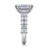Brava - 14K White Gold Emerald Cut Diamond Engagement Ring - 1.8 ct
