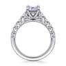 Emberlie - 14K White Gold Emerald Cut Diamond Engagement Ring - 0.5 ct