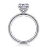 Alisa - 14K White Gold Emerald Cut Diamond Engagement Ring - 0.5 ct