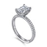 Alinna - 14K White Gold Emerald Cut Diamond Engagement Ring - 0.7 ct
