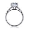 Eva - 14K White Gold Emerald Cut Diamond Engagement Ring - 0.35 ct