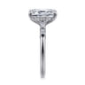 Eva - 14K White Gold Emerald Cut Diamond Engagement Ring - 0.35 ct