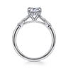 Eva - 14K White Gold Emerald Cut Diamond Engagement Ring - 0.3 ct
