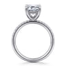 Twain - 14K White Gold Emerald Cut Diamond Engagement Ring - 0.2 ct