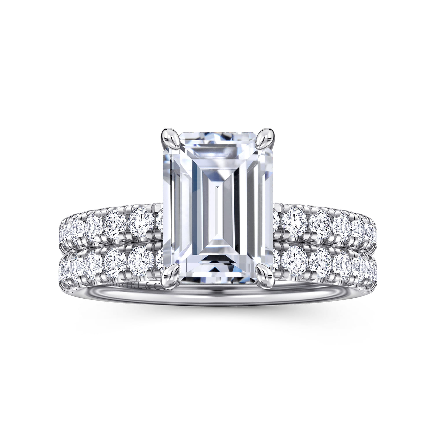Winslow - 14K White Gold Emerald Cut Diamond Engagement Ring - 0.36 ct - Shot 4