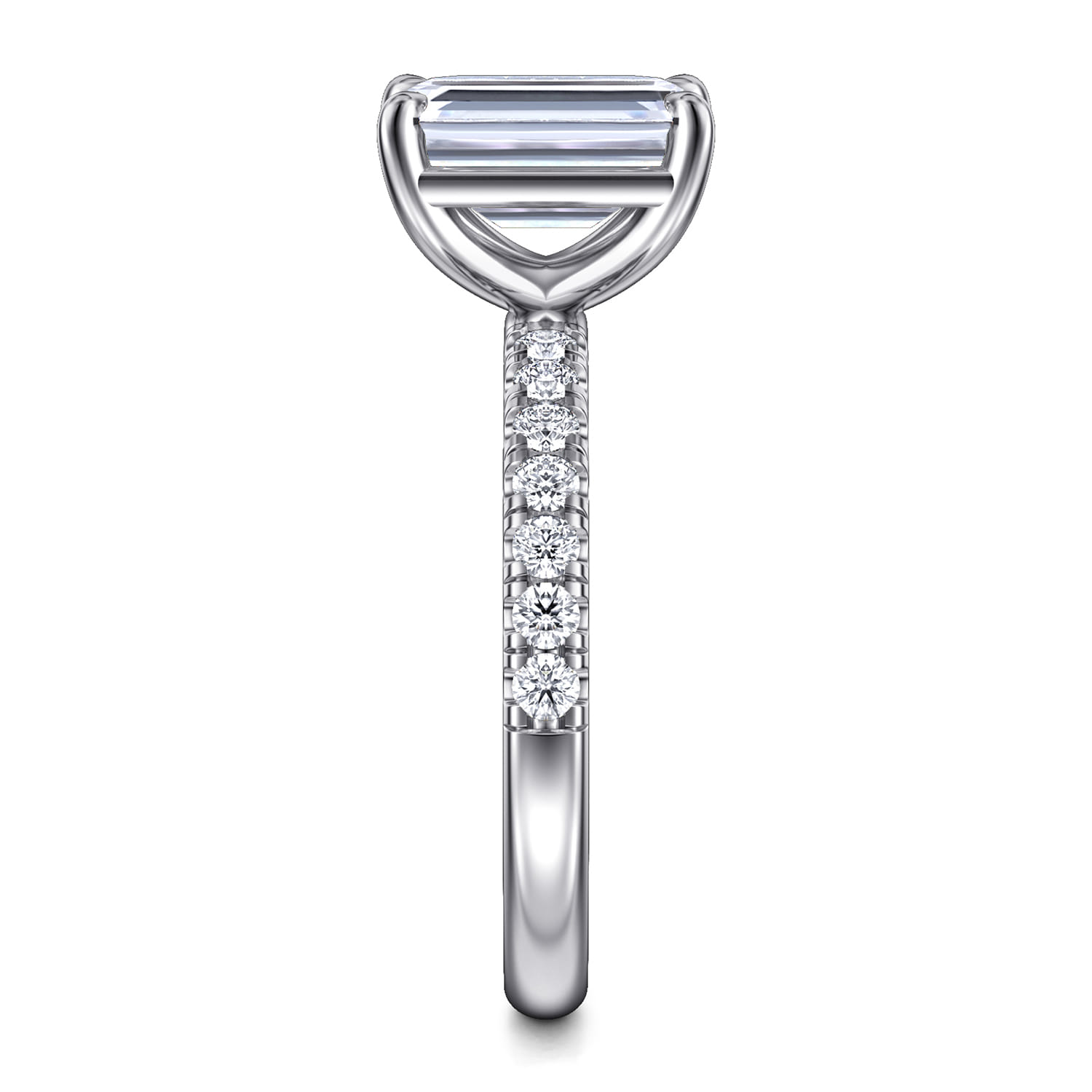 Winslow - 14K White Gold Emerald Cut Diamond Engagement Ring - 0.36 ct - Shot 5