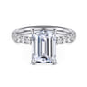 Winslow - 14K White Gold Emerald Cut Diamond Engagement Ring - 0.38 ct