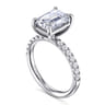 Winslow - 14K White Gold Emerald Cut Diamond Engagement Ring - 0.38 ct