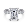 Winslow - 14K White Gold Emerald Cut Diamond Engagement Ring - 0.4 ct