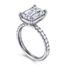 Winslow - 14K White Gold Emerald Cut Diamond Engagement Ring - 0.4 ct