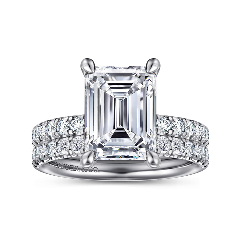 Winslow - 14K White Gold Emerald Cut Diamond Engagement Ring - 0.4 ct - Shot 4