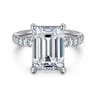 Winslow - 14K White Gold Emerald Cut Diamond Engagement Ring - 0.4 ct